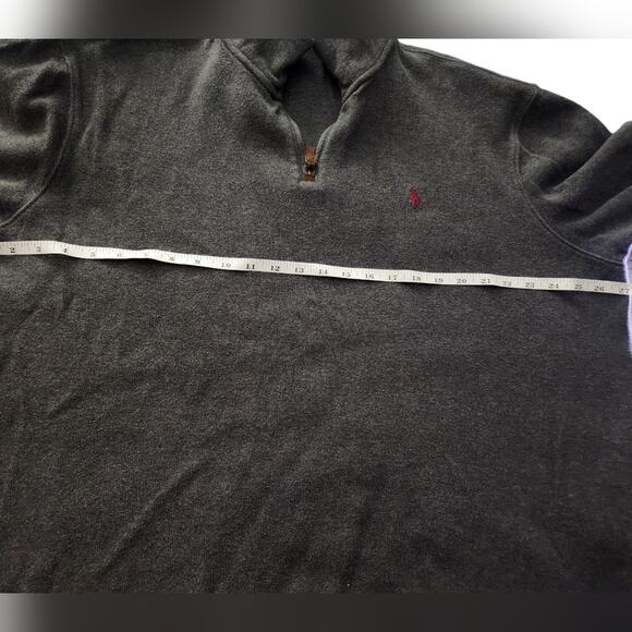 Polo Ralph Lauren Gray Quarter Zip Pullover Size XL - Picture 8 of 11